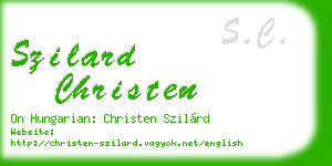 szilard christen business card
